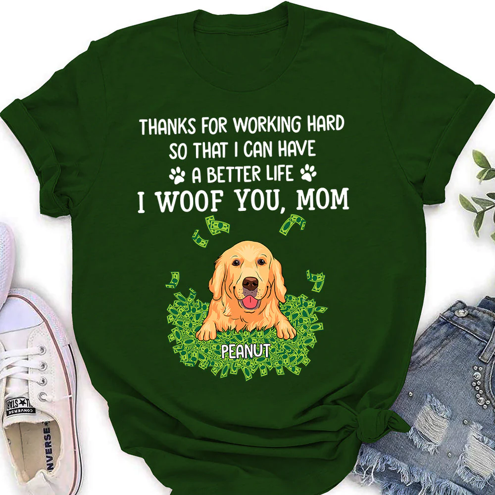 Thanks For Working Hard - Personalized Custom Women's T-shirt - Image 2