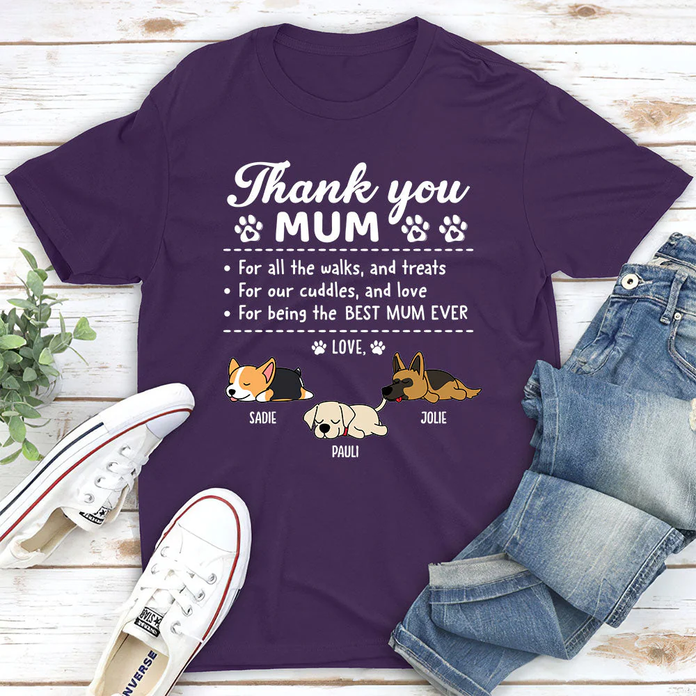 Thanks Mom For All - Personalized Custom Uniex T-Shirt - Image 3