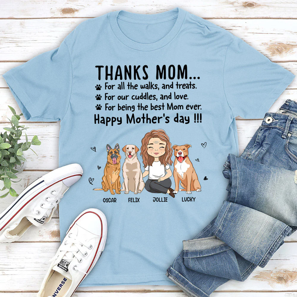 Thanks Mom - Personalized Custom Unisex T-shirt - Image 4