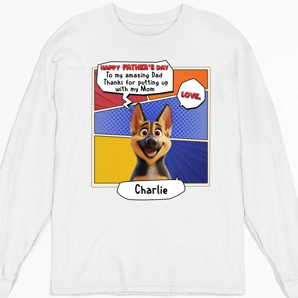 Thanks You For Putting Up Dad - Personalized Custom Long Sleeve T-Shirt - Image 6