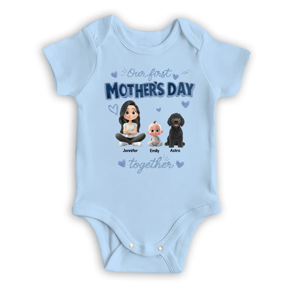 The Beginning Of Mom - Personalized Custom Baby Onesie - Image 9