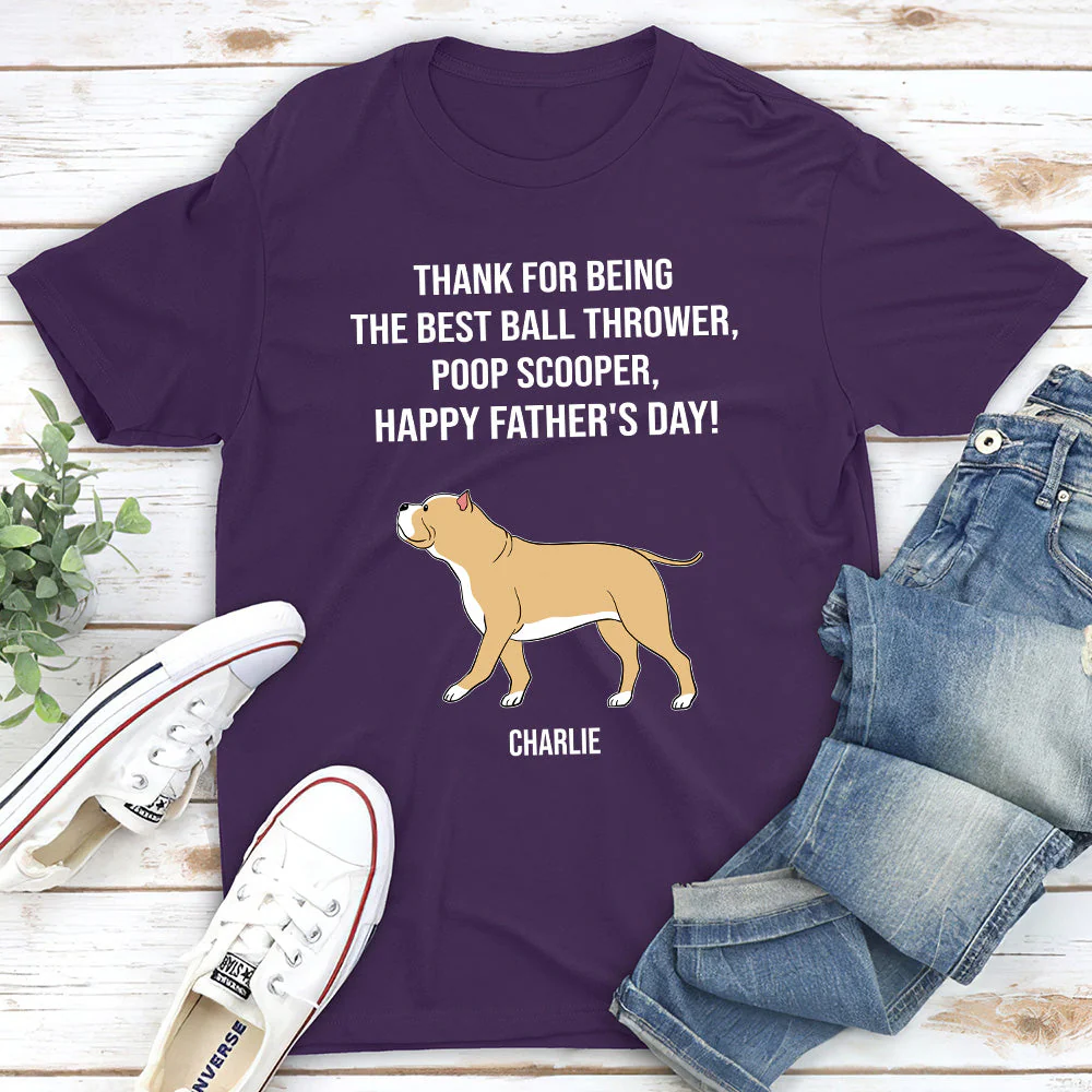 The Best Ball Thrower- Personalized Custom Unisex T-shirt - Image 2