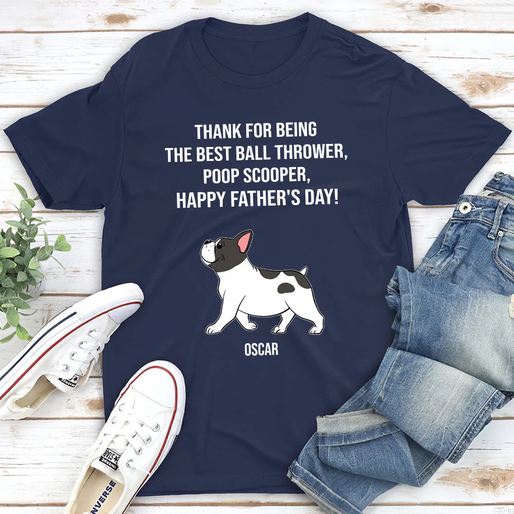 The Best Ball Thrower- Personalized Custom Unisex T-shirt - Image 5