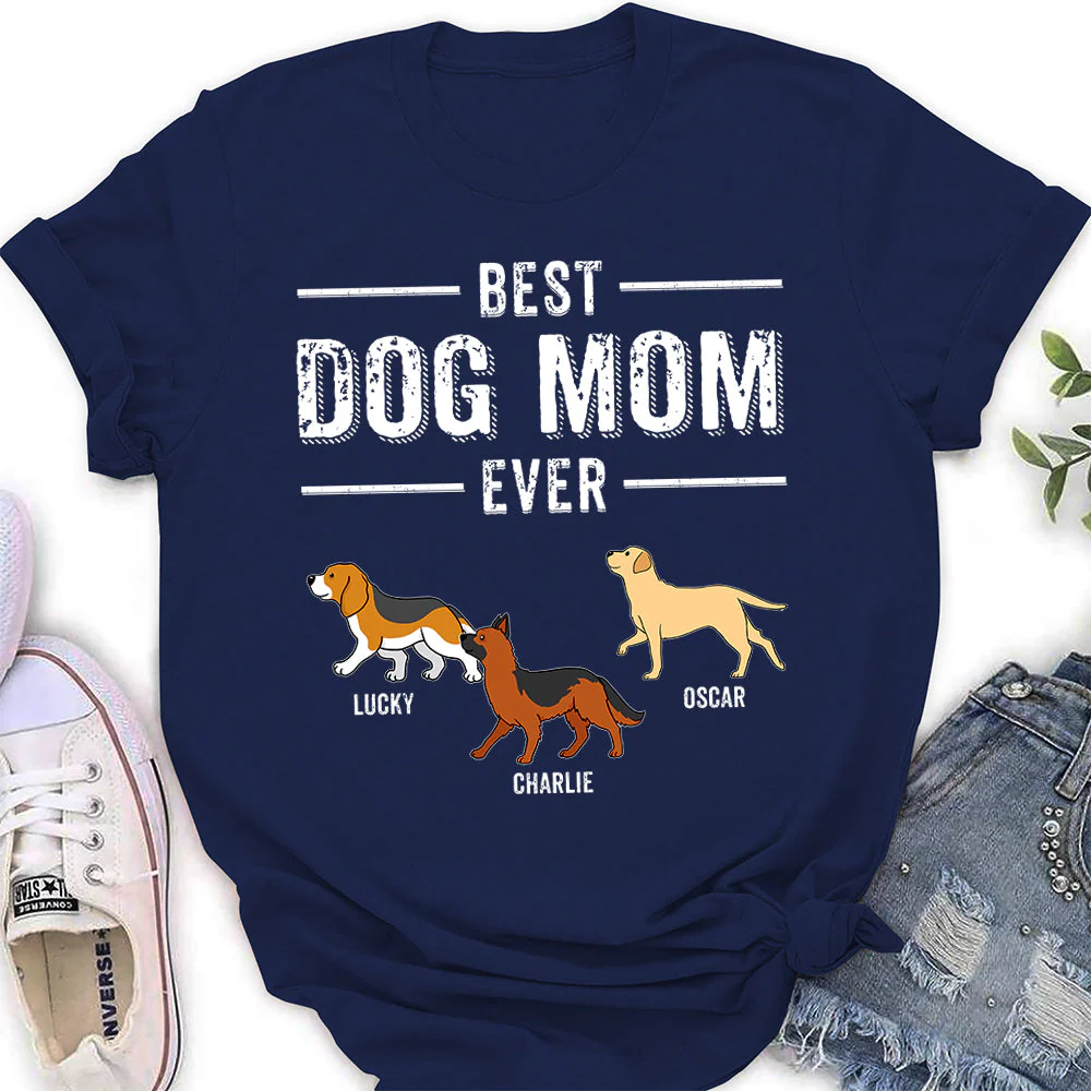 The Best Dad - Personalized Custom Women's T-shirt - Image 5