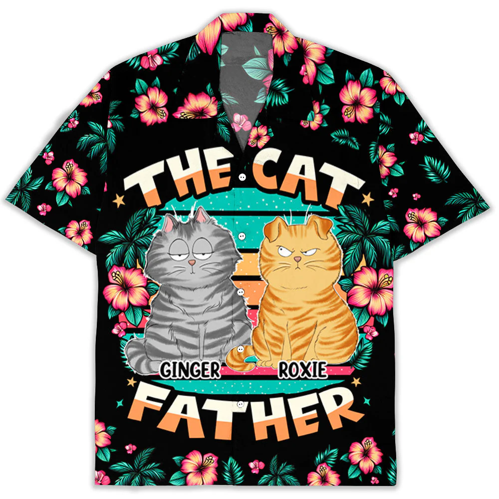The Cat Father - Personalized Custom Hawaiian Shirt