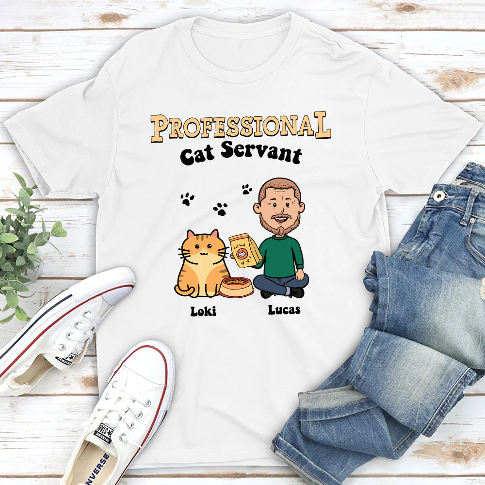 The Cat Servant - Personalized Custom Unisex T-shirt - Image 2