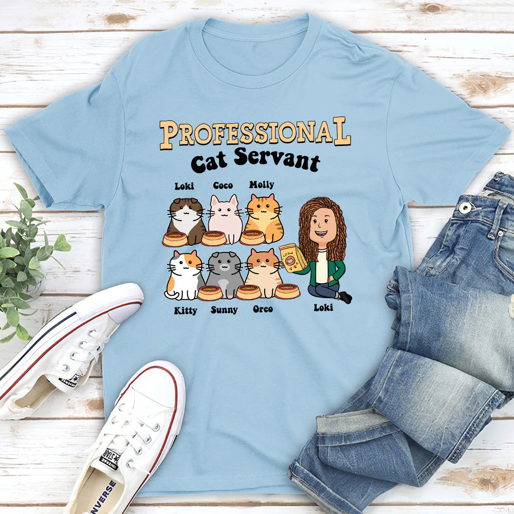 The Cat Servant - Personalized Custom Unisex T-shirt - Image 4