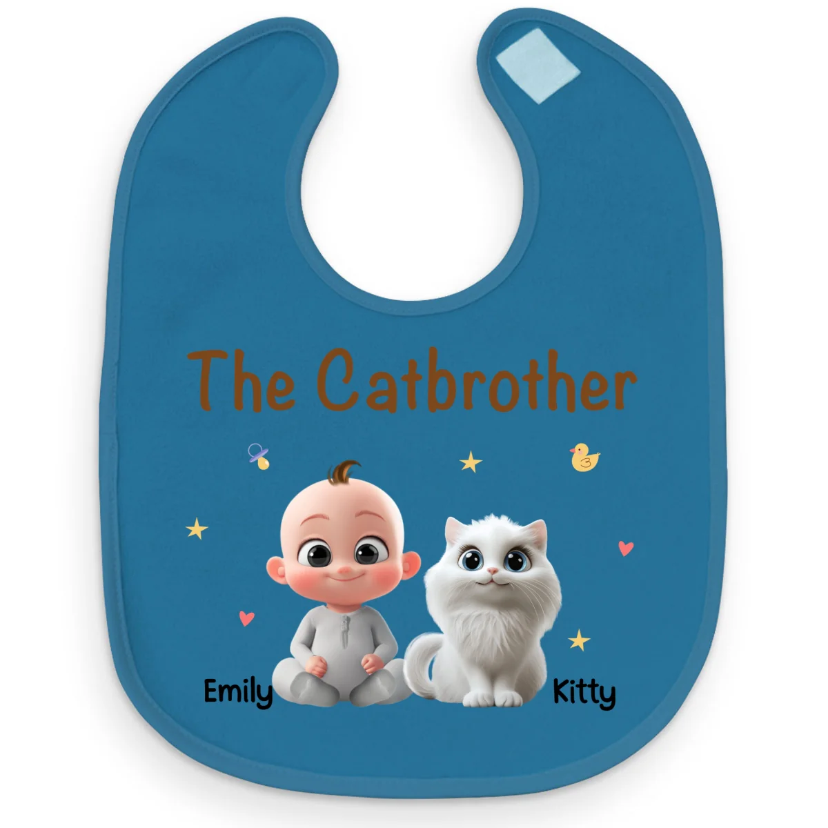 The Cat Sibling - Personalized Custom Baby Bib - Image 10