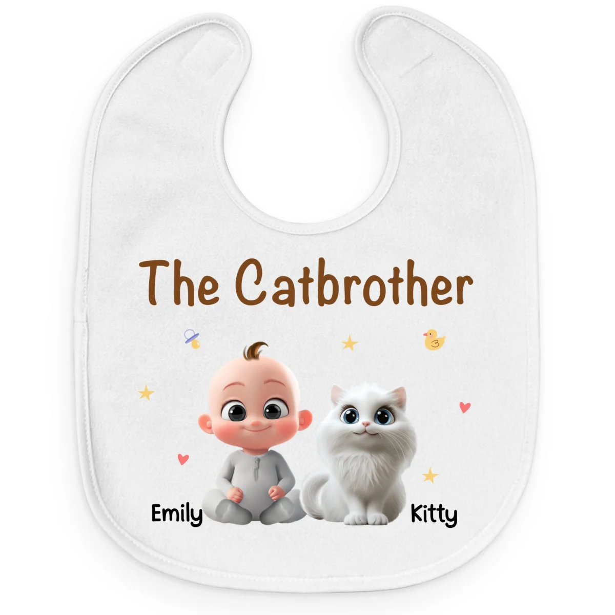 The Cat Sibling - Personalized Custom Baby Bib - Image 8