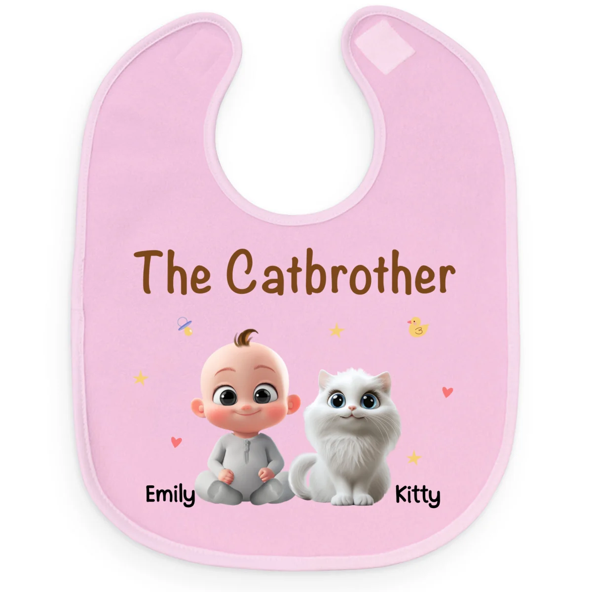 The Cat Sibling - Personalized Custom Baby Bib - Image 9