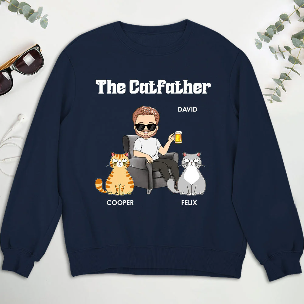 The Catfather - Personalized Custom Sweatshirt - Image 2
