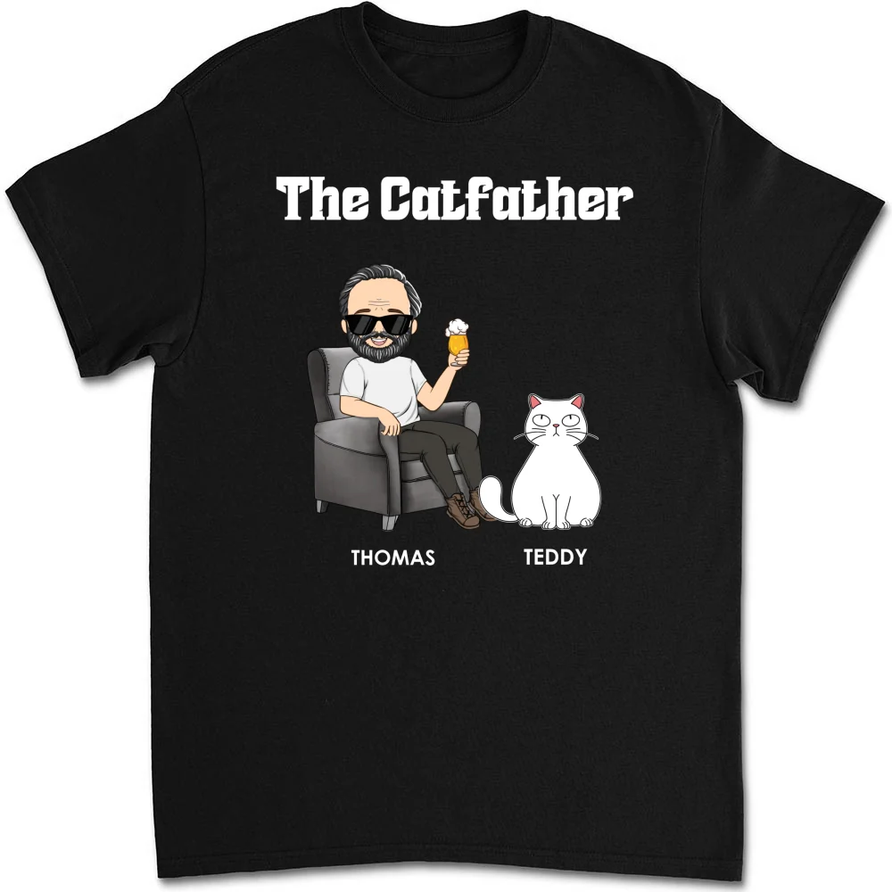 The Catfather - Personalized Custom Unisex T-shirt - Image 6