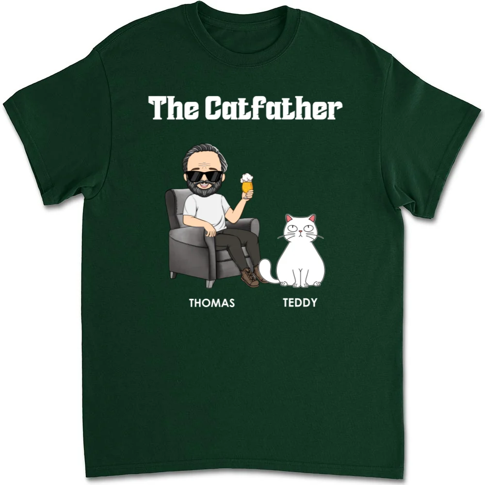The Catfather - Personalized Custom Unisex T-shirt - Image 8