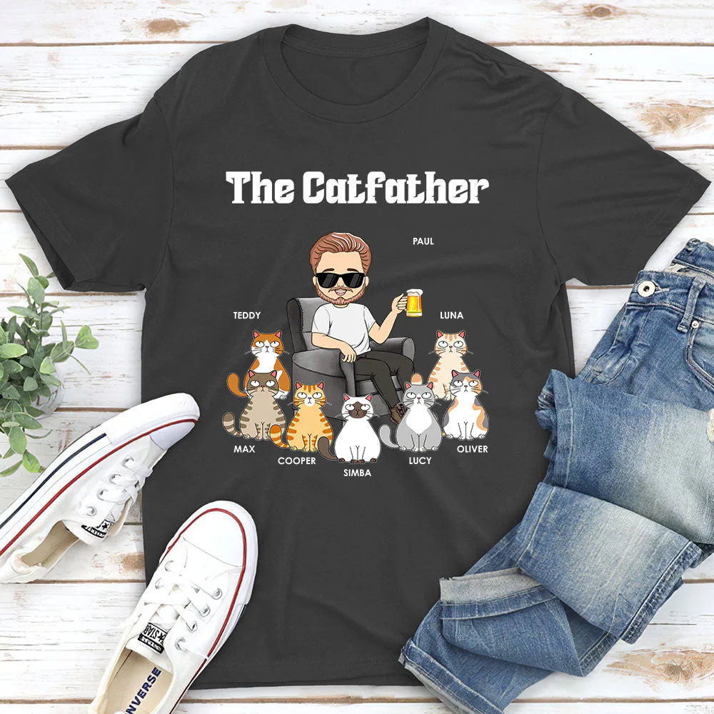 The Catfather - Personalized Custom Unisex T-shirt - Image 5