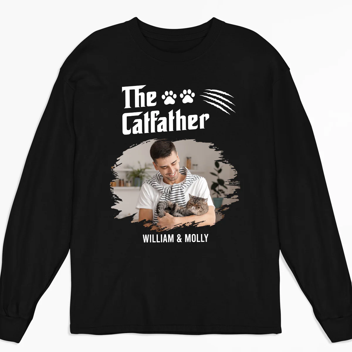 The Catfather Photo - Personalized Custom Long Sleeve T-Shirt