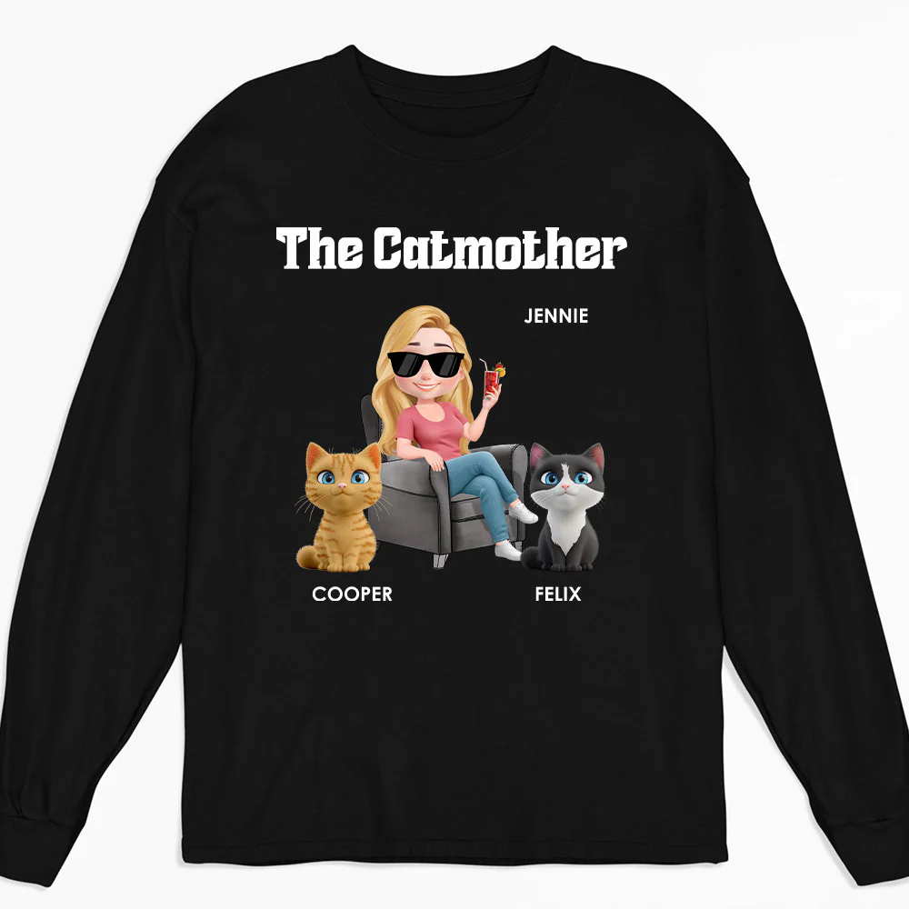 The Catmother Cartoon - Personalized Custom Long Sleeve T-shirt