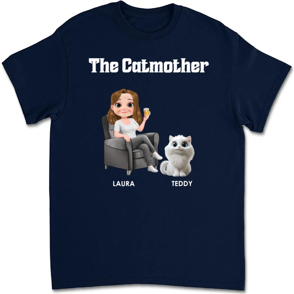 The Catmother Cartoon - Personalized Custom Unisex T-shirt - Image 7