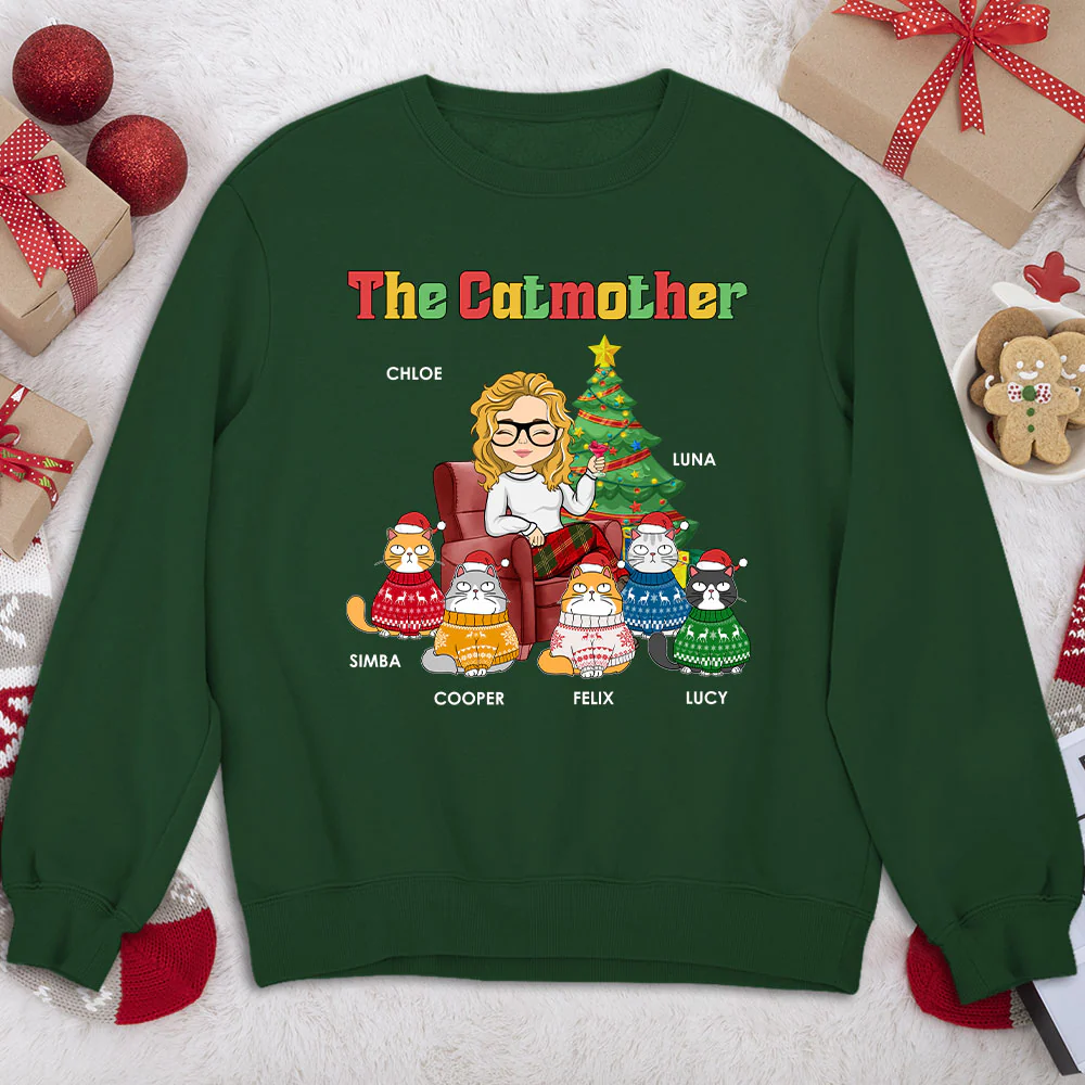 The Catparents Christmas - Personalized Custom Sweatshirt - Image 4