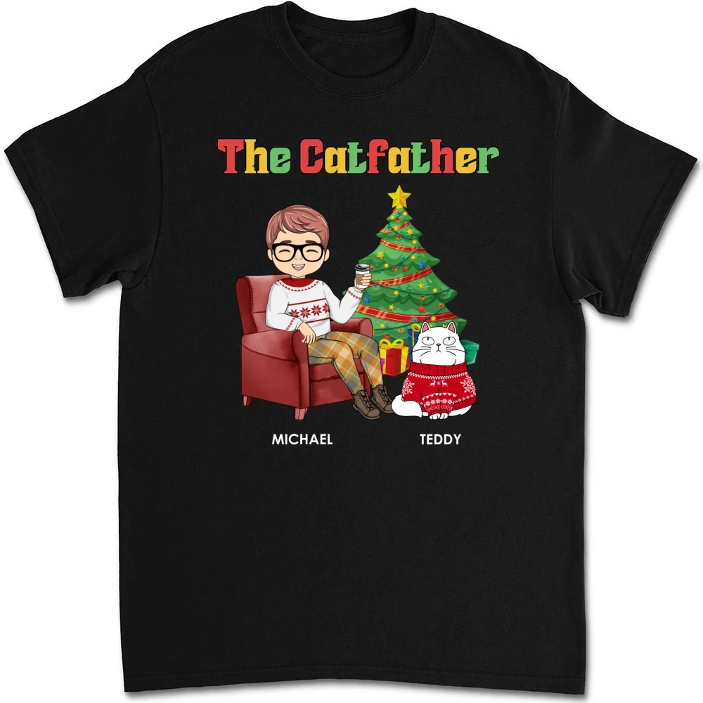 The Catparents Christmas - Personalized Custom Unisex T-shirt - Image 6