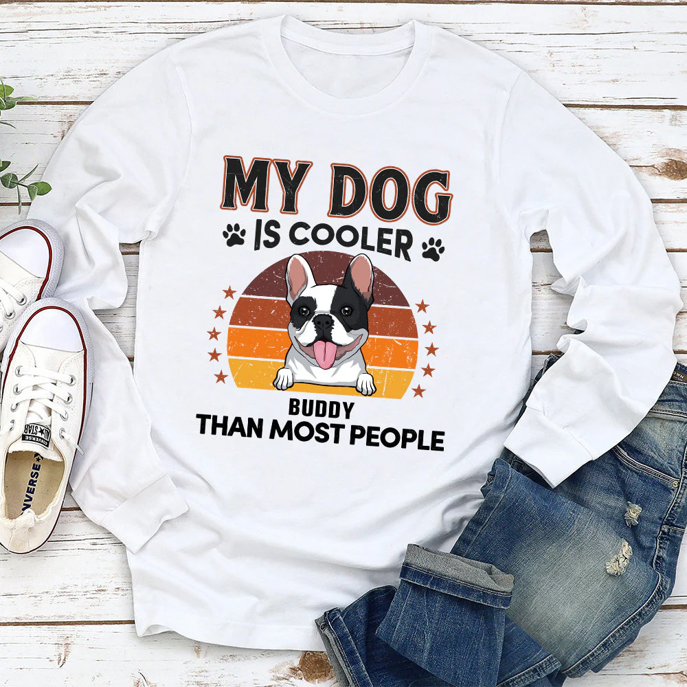 The Coolest Dog - Personalized Custom Long Sleeve T-shirt - Image 2