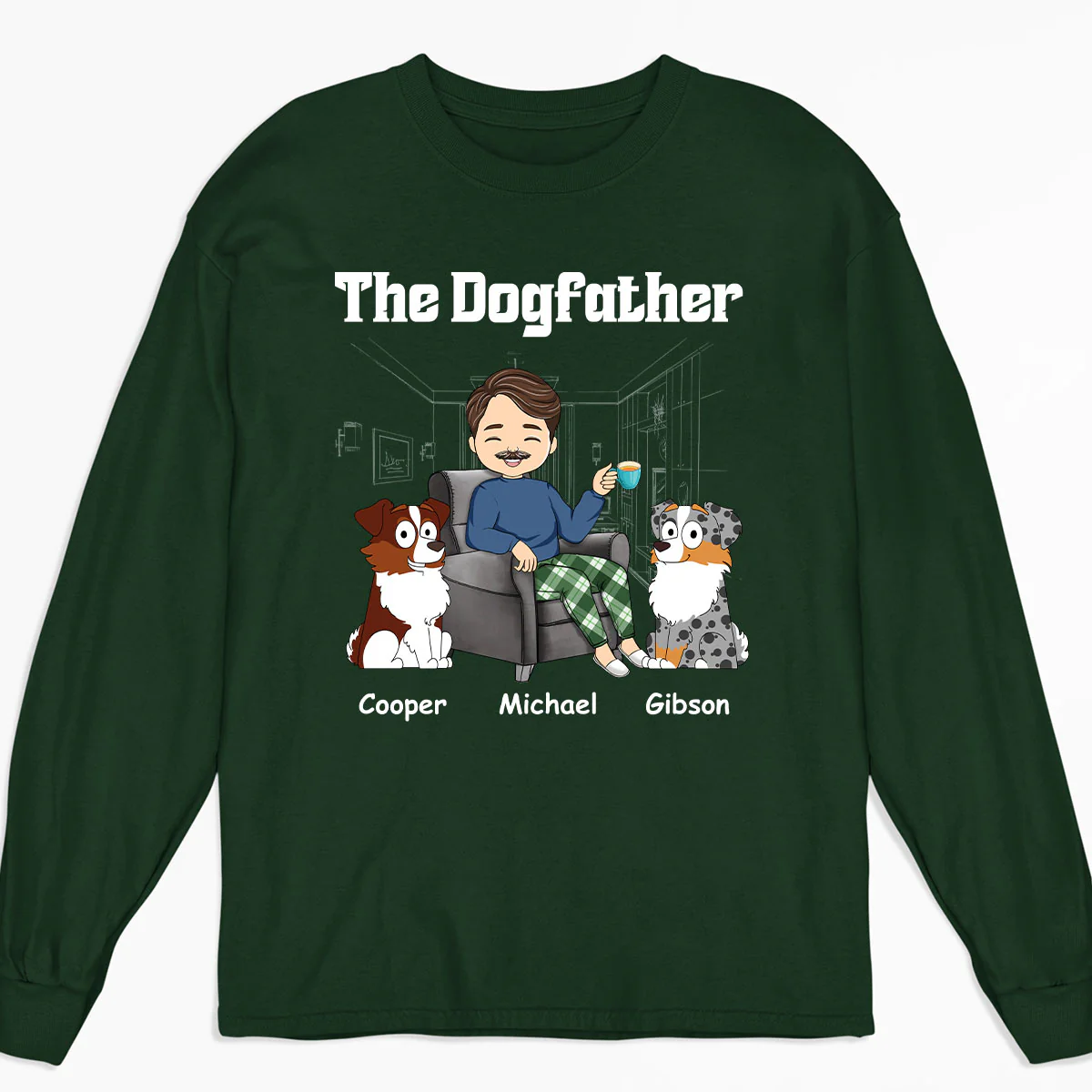 The Dog Mom Dad - Personalized Custom Long Sleeve T-shirt - Image 4