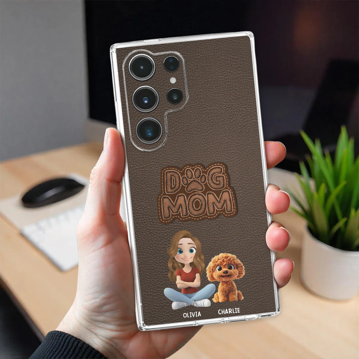The Dog Mom - Personalized Custom 3D Effect Phone Case - Image 5
