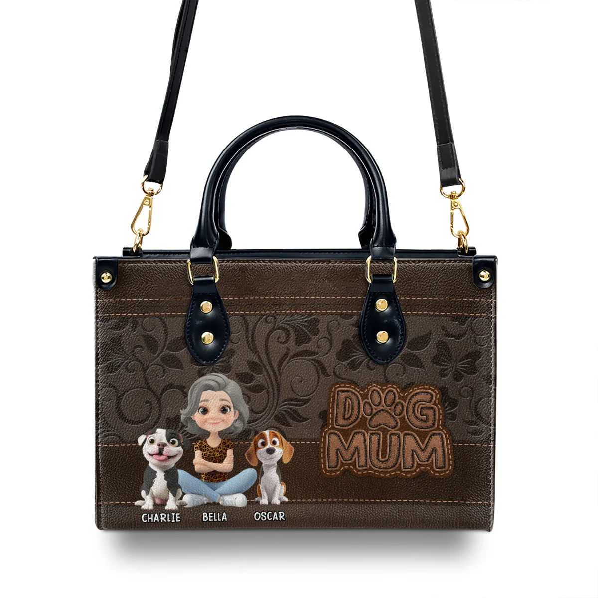 The Dog Mom - Personalized Custom Leather Bag - Image 2