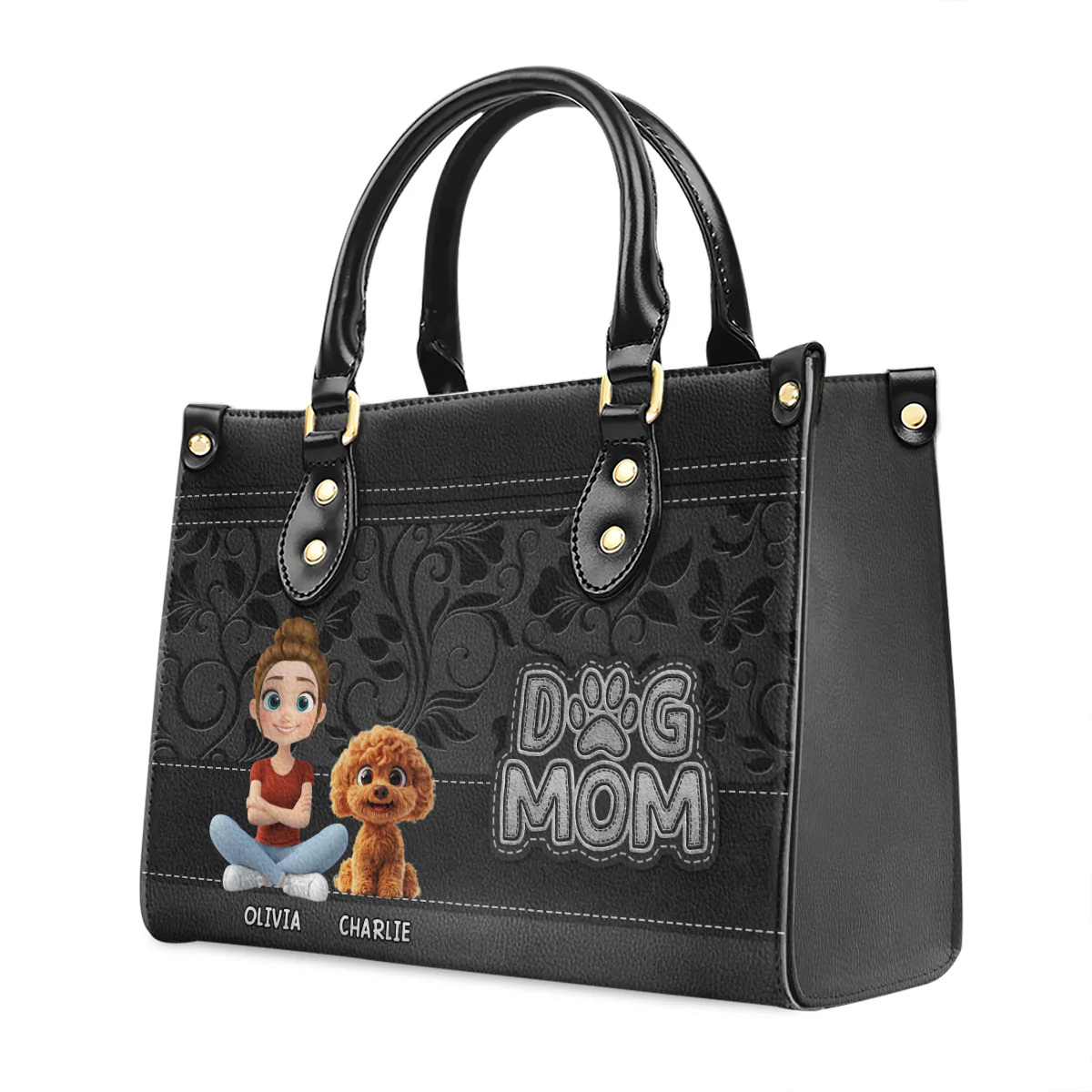 The Dog Mom - Personalized Custom Leather Bag - Image 4