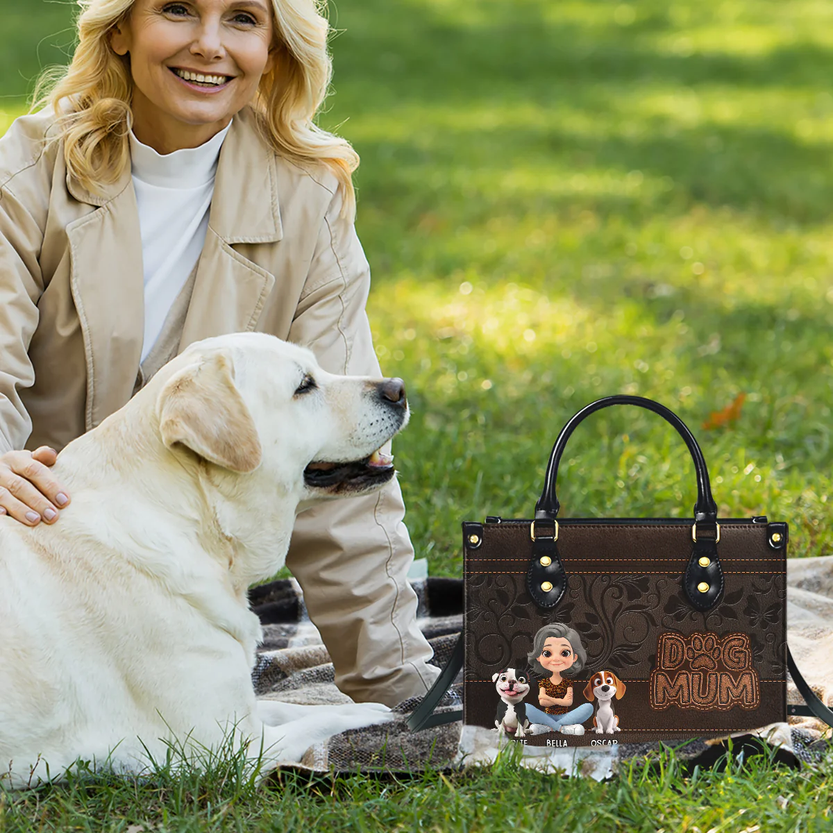 The Dog Mom - Personalized Custom Leather Bag - Image 6