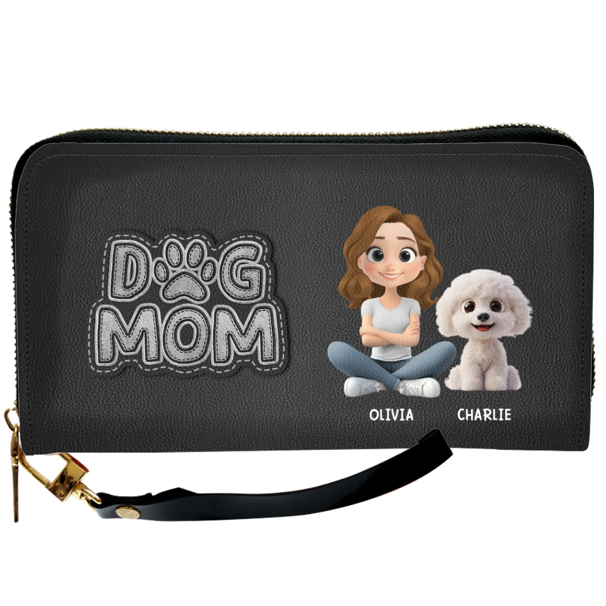 The Dog Mom - Personalized Custom Leather Wallet - Image 7