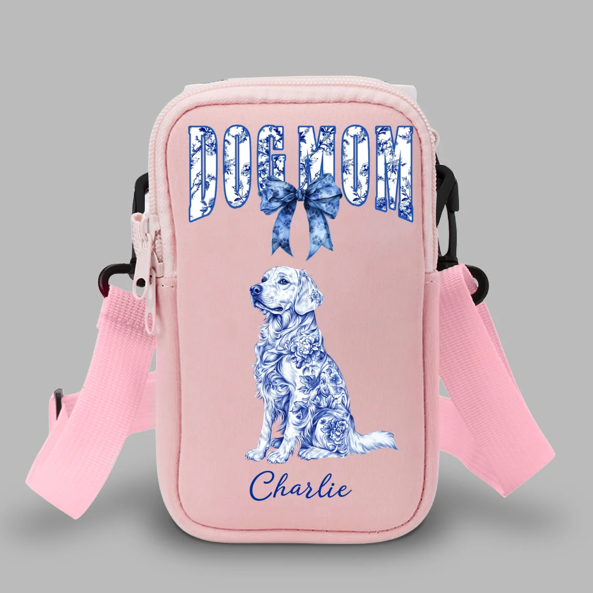 The Dog Mom - Personalized Custom Water Bottle Carrier Bag - Image 7