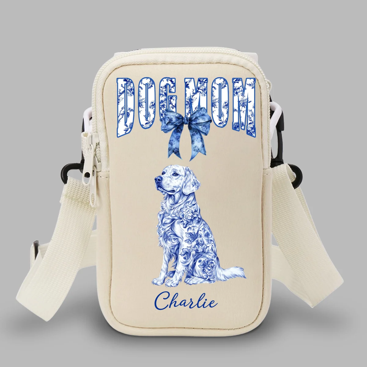 The Dog Mom - Personalized Custom Water Bottle Carrier Bag - Image 8