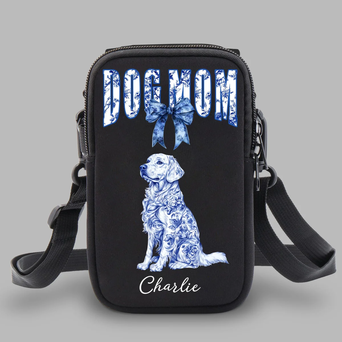 The Dog Mom - Personalized Custom Water Bottle Carrier Bag - Image 9