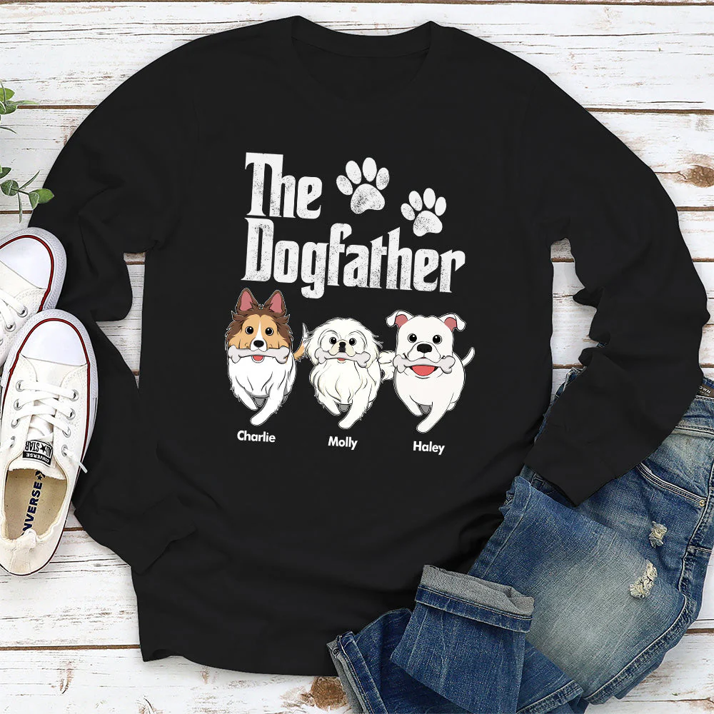 The Dog Parent - Personalized Custom Long Sleeve T-shirt - Image 2