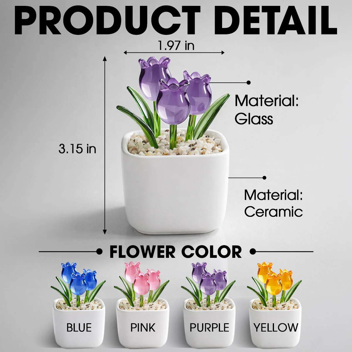 The Dogmother - Personalized Custom Glass Everlasting Tulips - Image 6