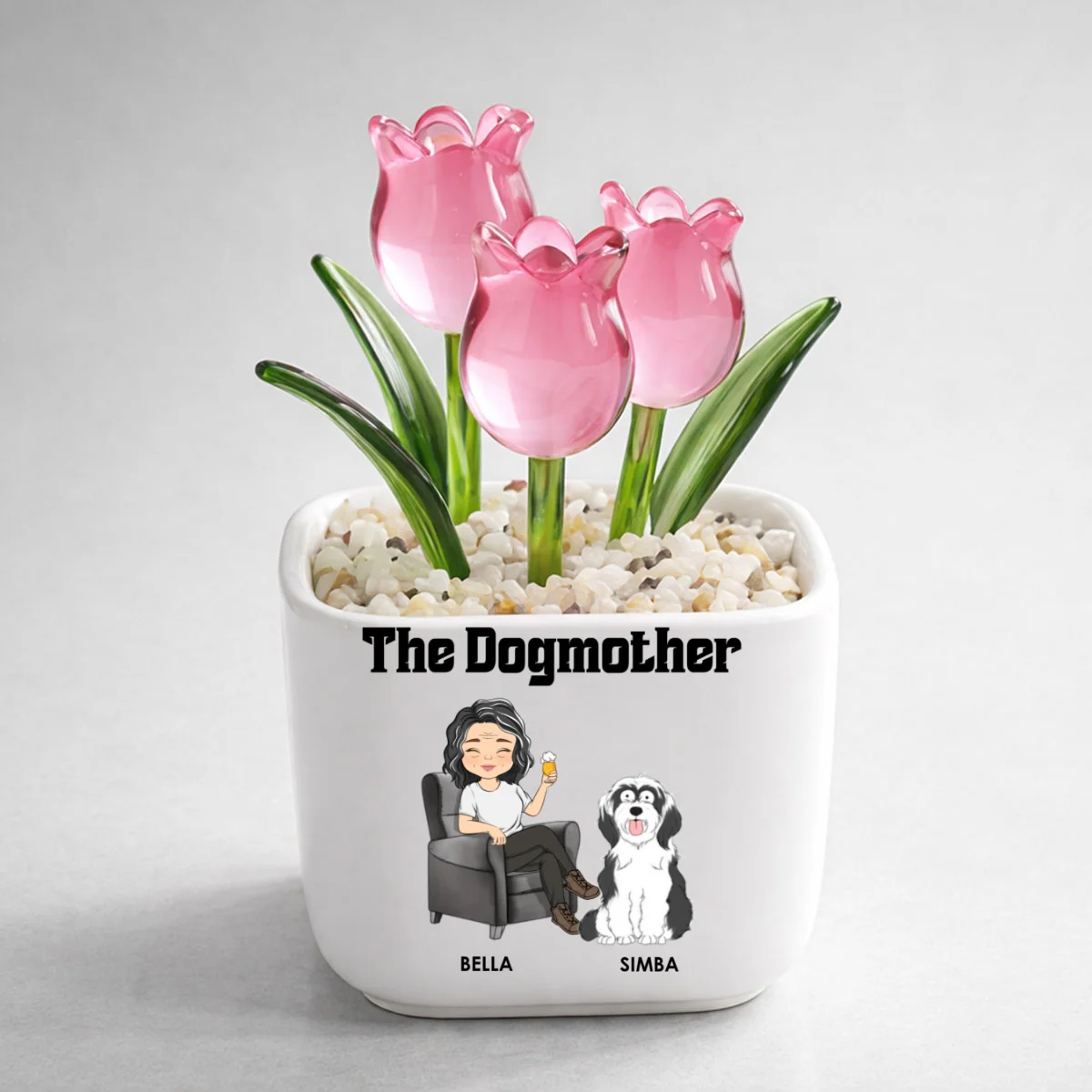 The Dogmother - Personalized Custom Glass Everlasting Tulips - Image 8