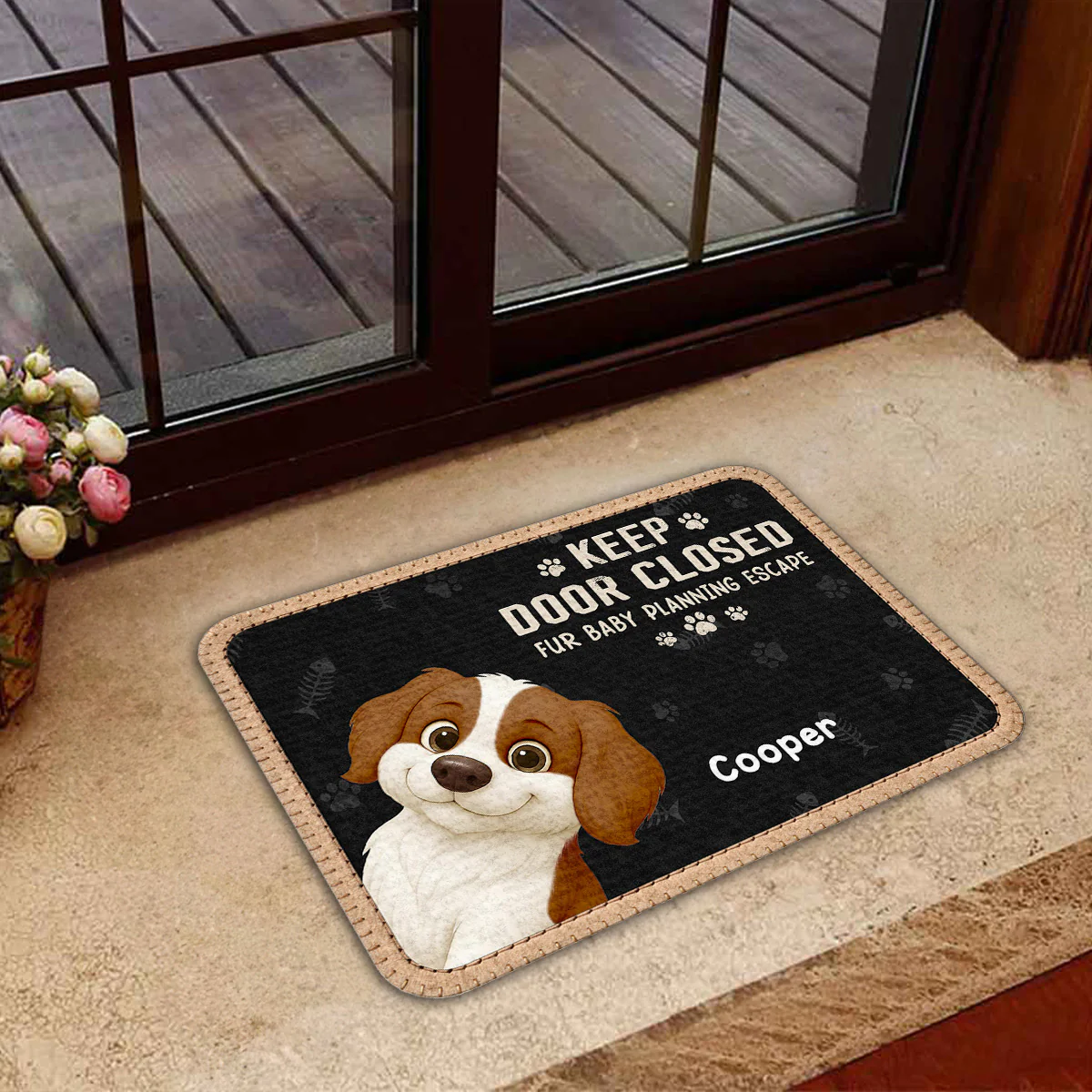 The Door Should Be Closed Ver Pet - Personalized Custom 3D Effect Doormat - Image 5