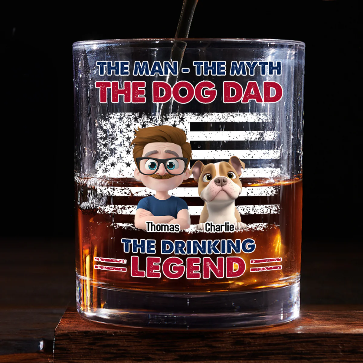 The Drinking Legend - Personalized Custom Whiskey Glass