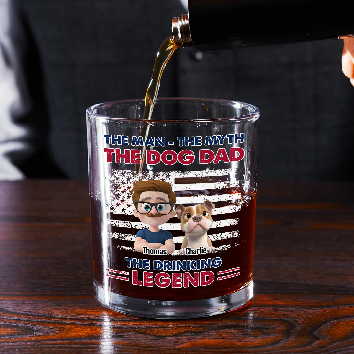 The Drinking Legend - Personalized Custom Whiskey Glass - Image 2