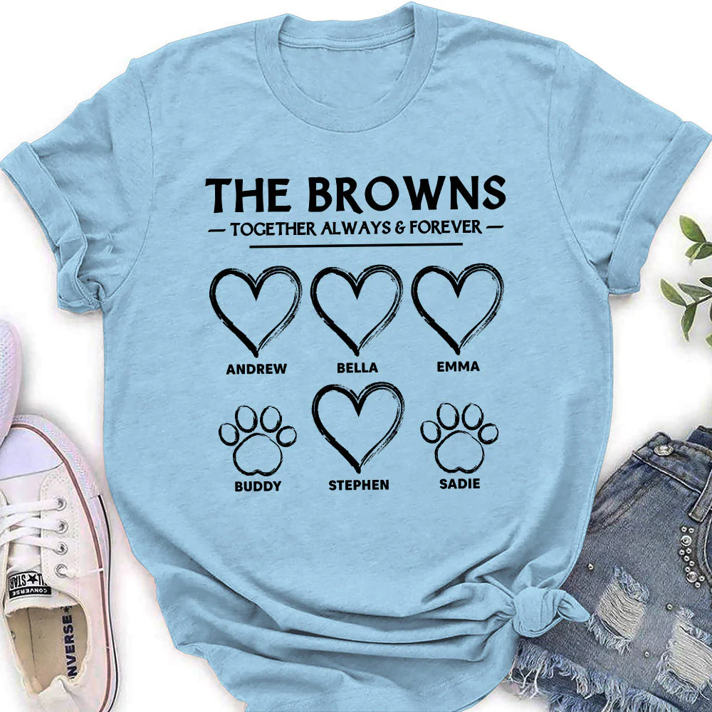 The Family Together - Personalized Custom Women's T-shirt - Image 4