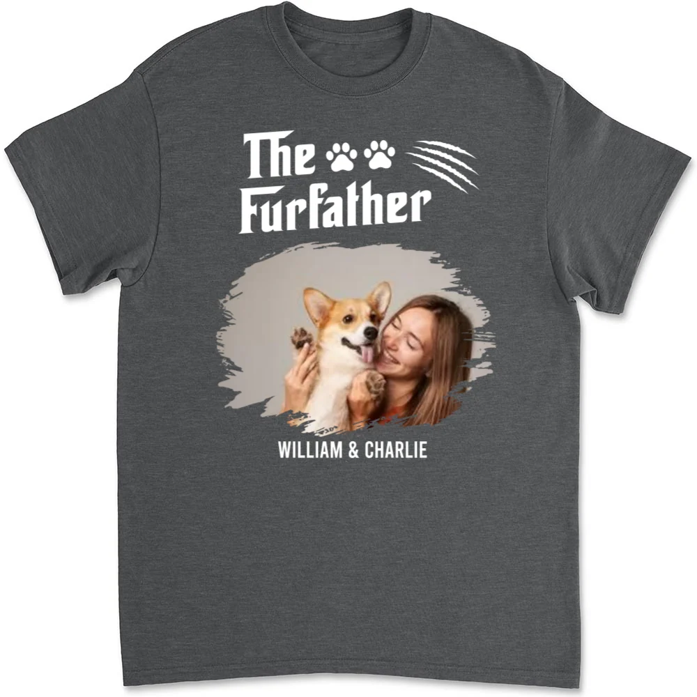 The Furfather Photo - Personalized Custom Unisex T-shirt - Image 7