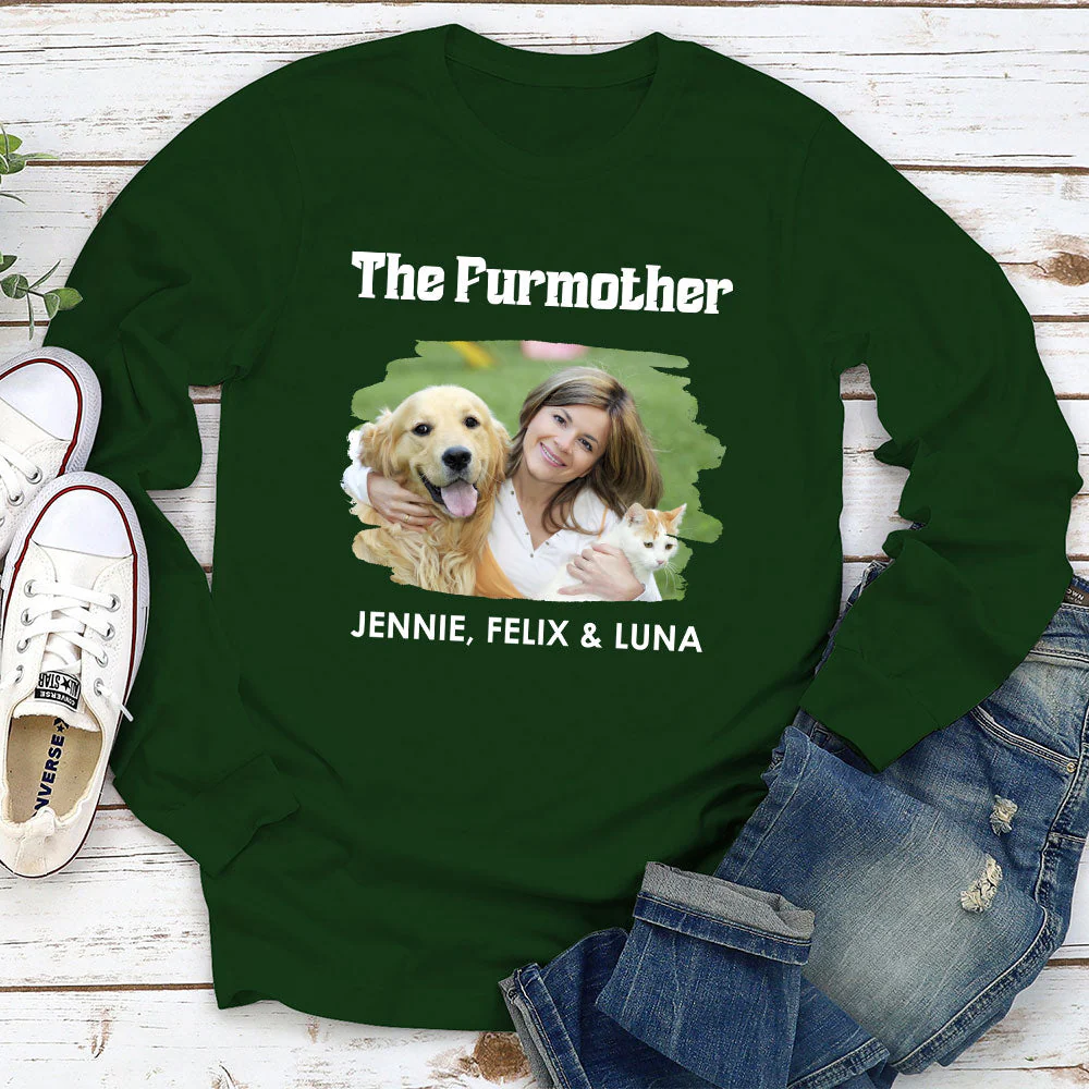 The Furparents Photo - Personalized Custom Long Sleeve T-shirt - Image 3