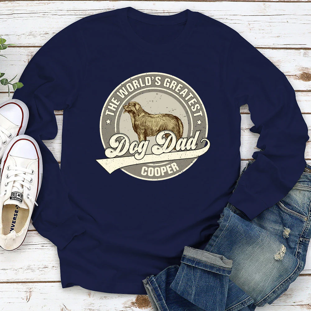 The Greatest Dad - Personalized Custom Long Sleeve T-shirt - Image 3