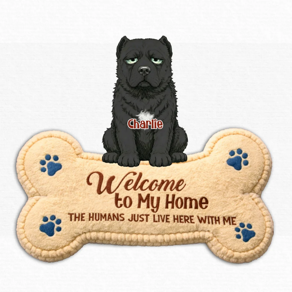 The Humans Live With Boring Dogs - Personalized Custom Doormat - Image 7