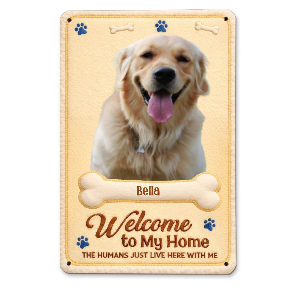 The Humans Live With Lovely Dogs Photo - Personalized Custom 3D Effect Metal Sign - Image 5