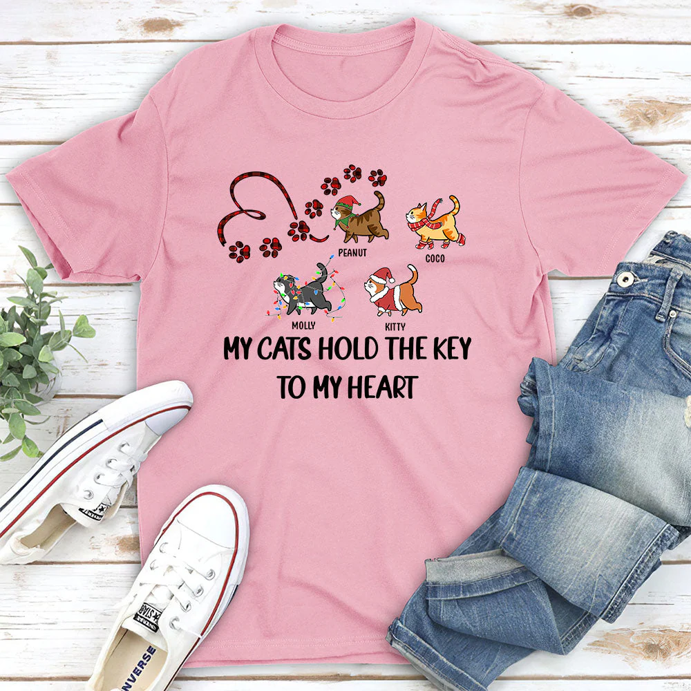 The Key To My Heart - Personalized Custom Unisex T-shirt - Image 3