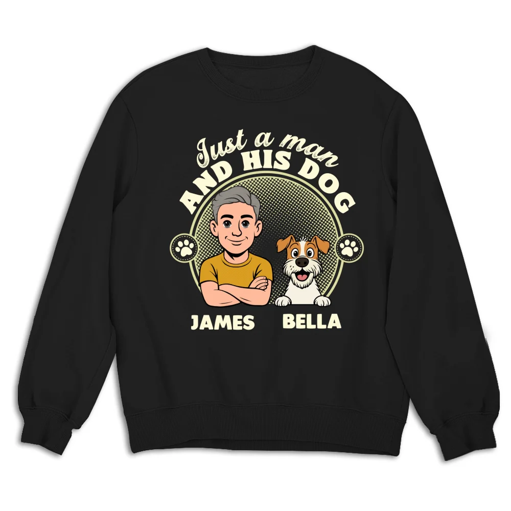 The Man And The Dog - Personalized Custom Sweatshirt - Image 4