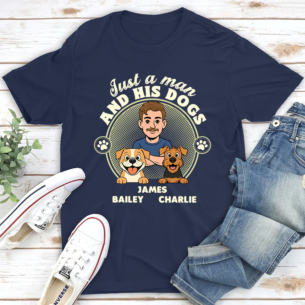 The Man And The Dog - Personalized Custom Unisex T-Shirt - Image 2