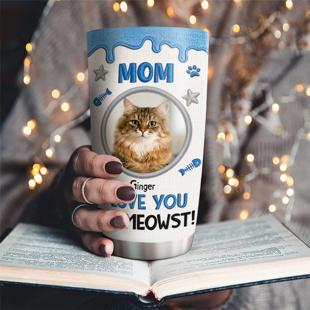 The Meowst Photo - Personalized Custom 3D Effect Tumbler - Image 4