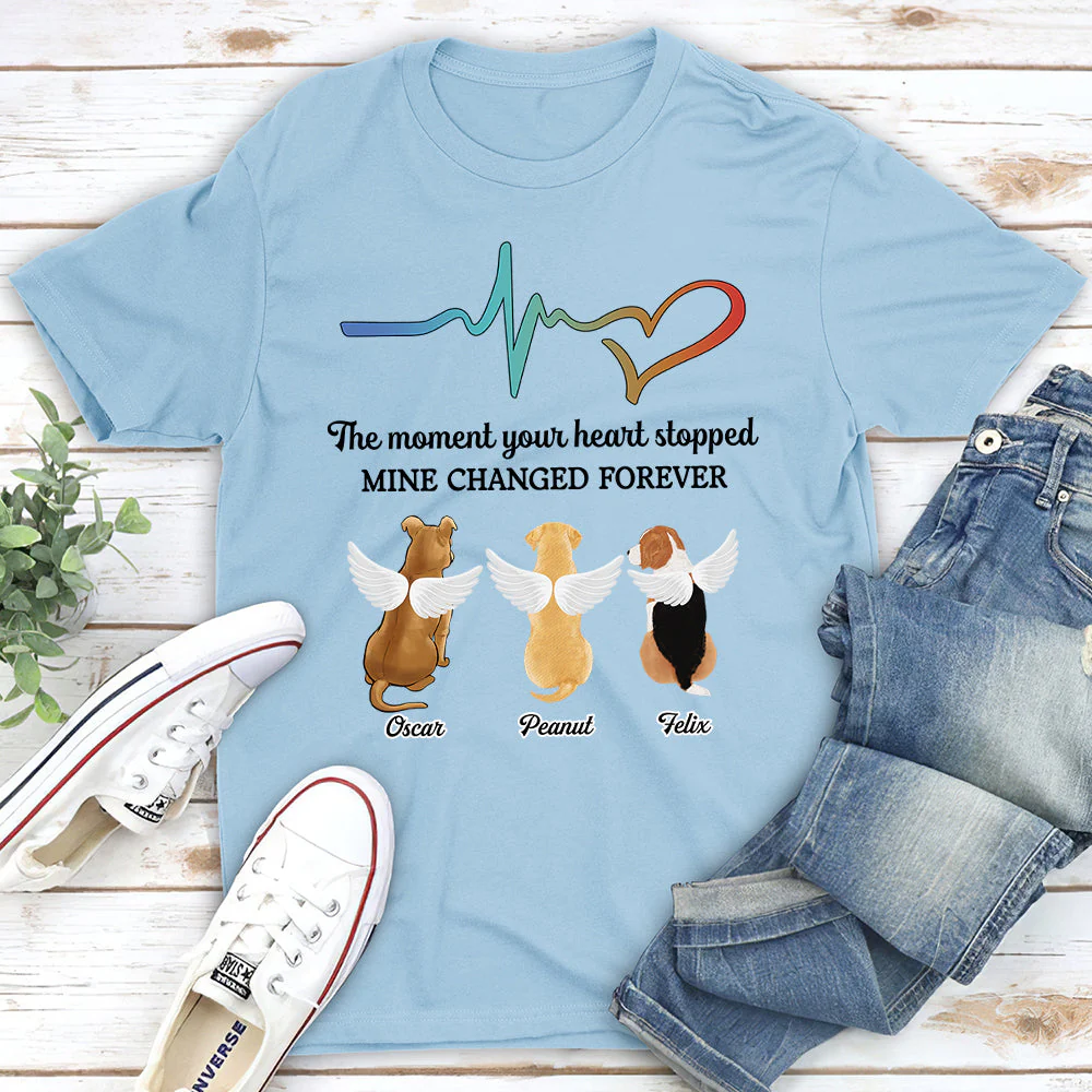The Moment Your Heart Stopped - Personalized Custom Unisex T-shirt - Image 3
